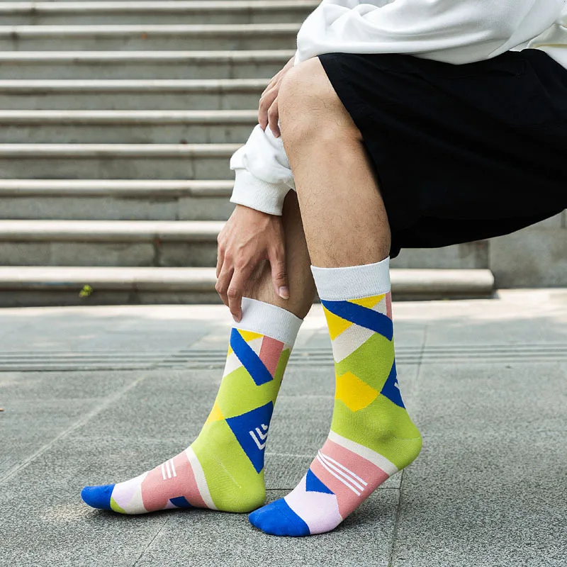 Nouă Bărbați Șosete Europene și Americane de Moda Stradă Șosete de Mari Dimensiuni Mediu Înalt Șosete pentru Bărbați Imagine 3