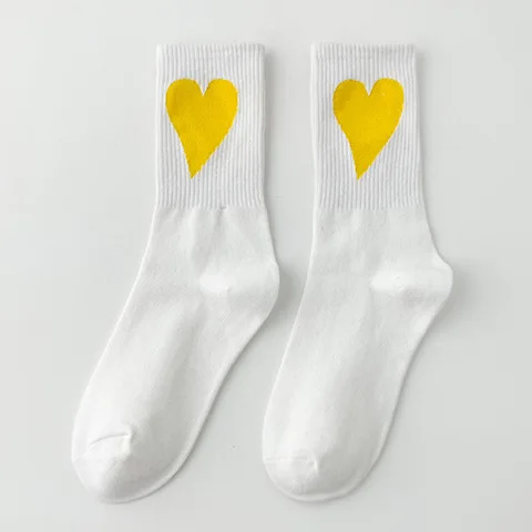Timp de Dragoste Drăguț Sosete pentru Femei Toamna Iarna Sosete de Bumbac Ține de Cald Șosete Design Colorat Inima Cupluri Ciorapi Hip Hop Ciorap Imagine 5